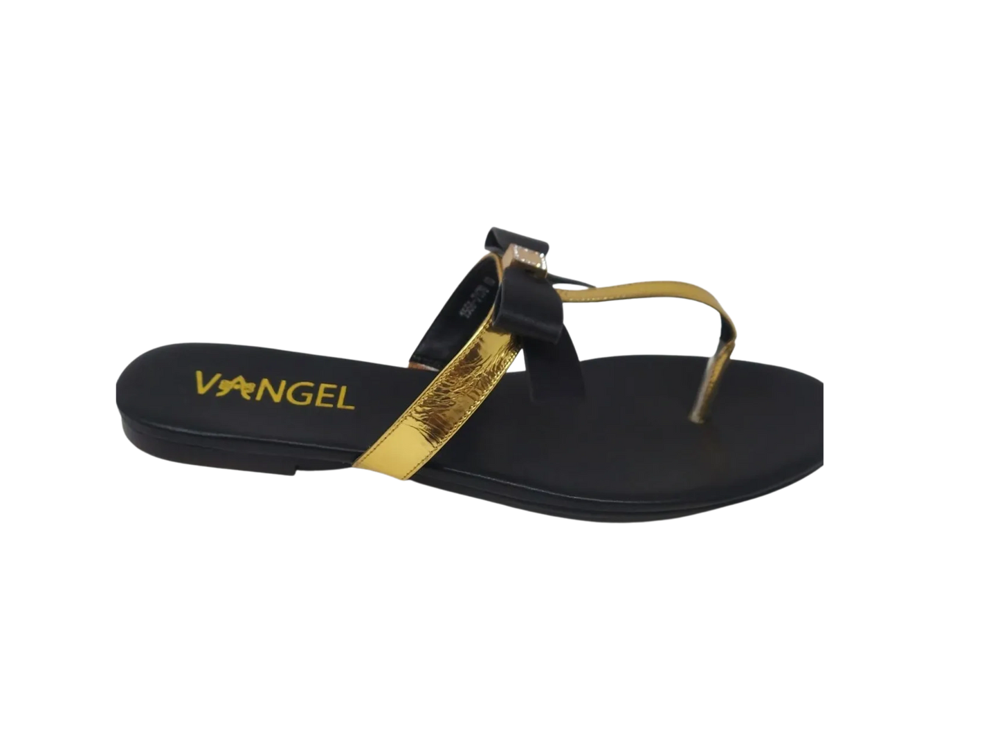 Chizzy Bow Slippers- Black/Gold