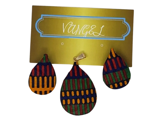 Vangel Ankara Earrings and Pendant - Multicolor