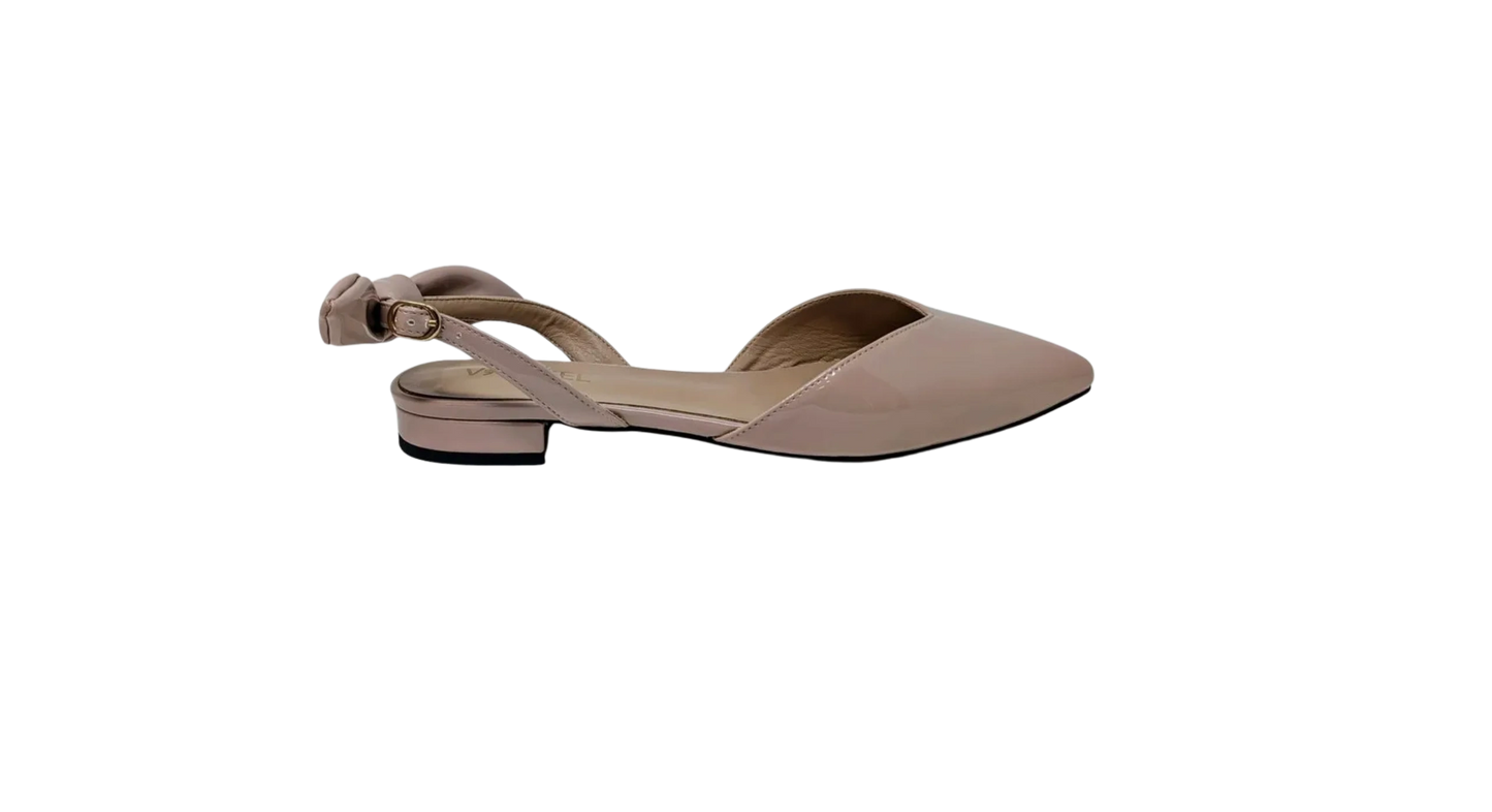Ada Slingback Flat Pumps - Blush Tan