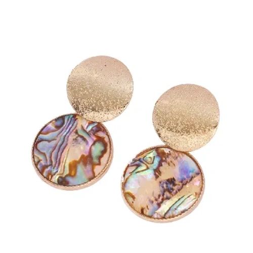 Gold Plated Round Earrings