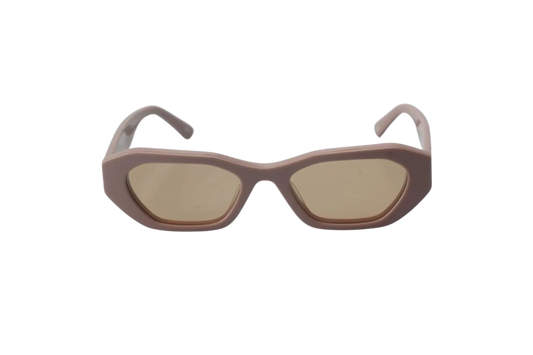 Irregular Small Frame Sunglasses-Tan