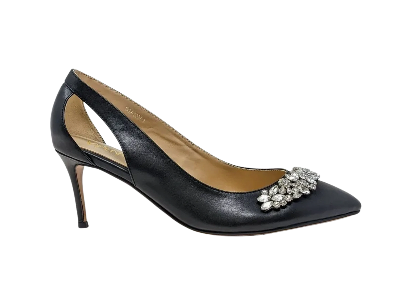 Bespoke Black Cut-Out Pumps - Extra Wide
