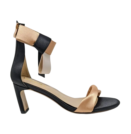 Zara Bow Sandals - Gold/Black/Pewter