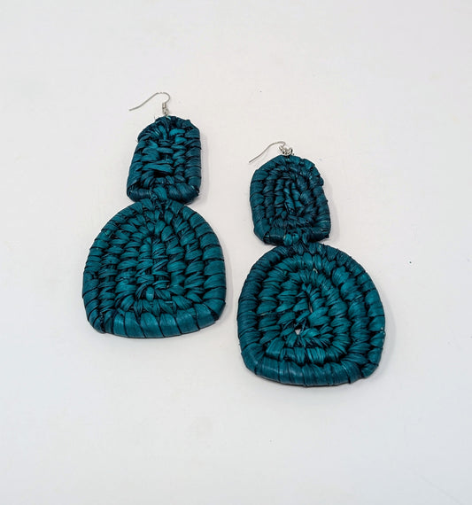 Zainab Hourglass Raffia Earrings