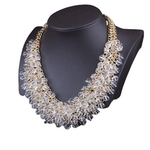 Handmade Beaded Necklace - Clear